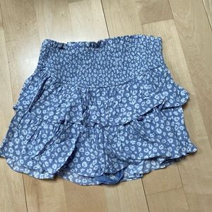Blue floral skirt